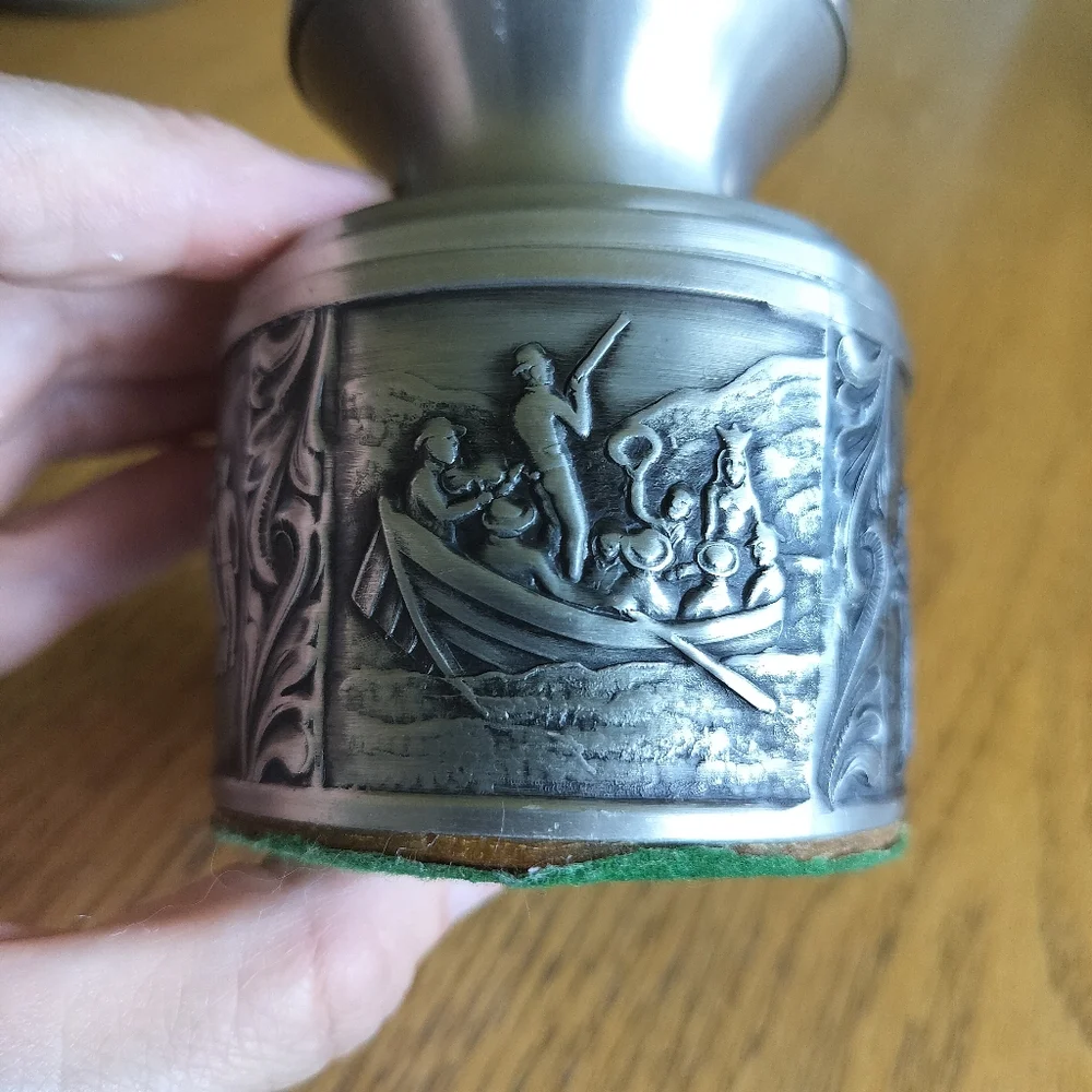 Vintage Astri Holthe Norwegian Pewter Candle Holder - 